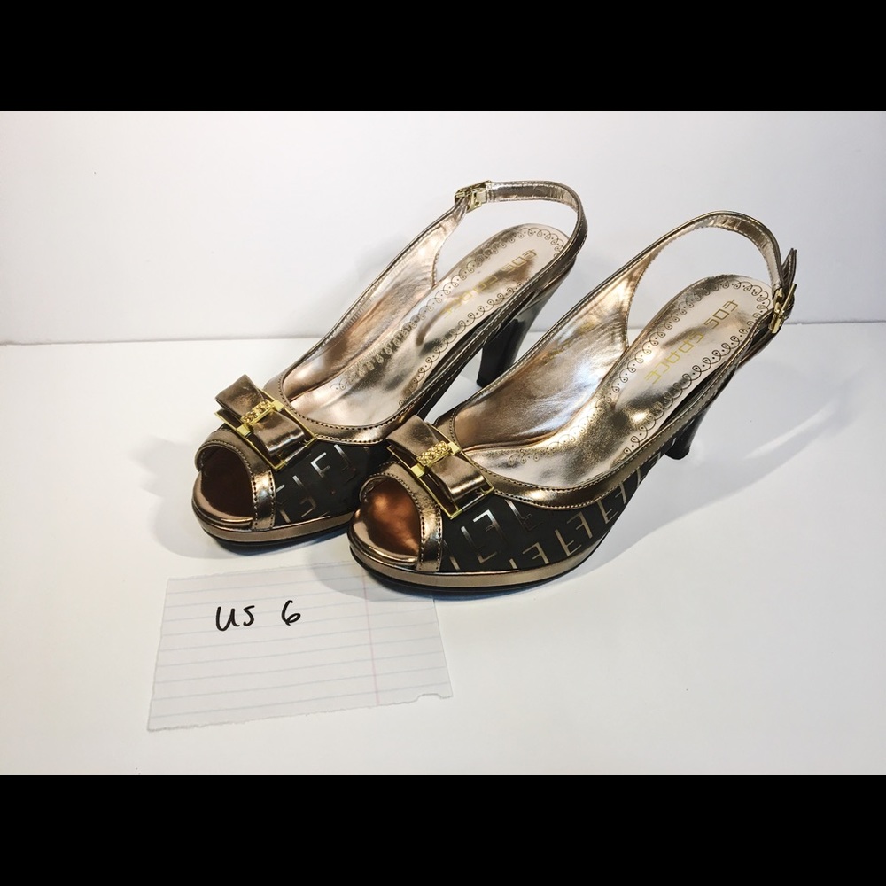 Slingback Peep Toe Heels size 6